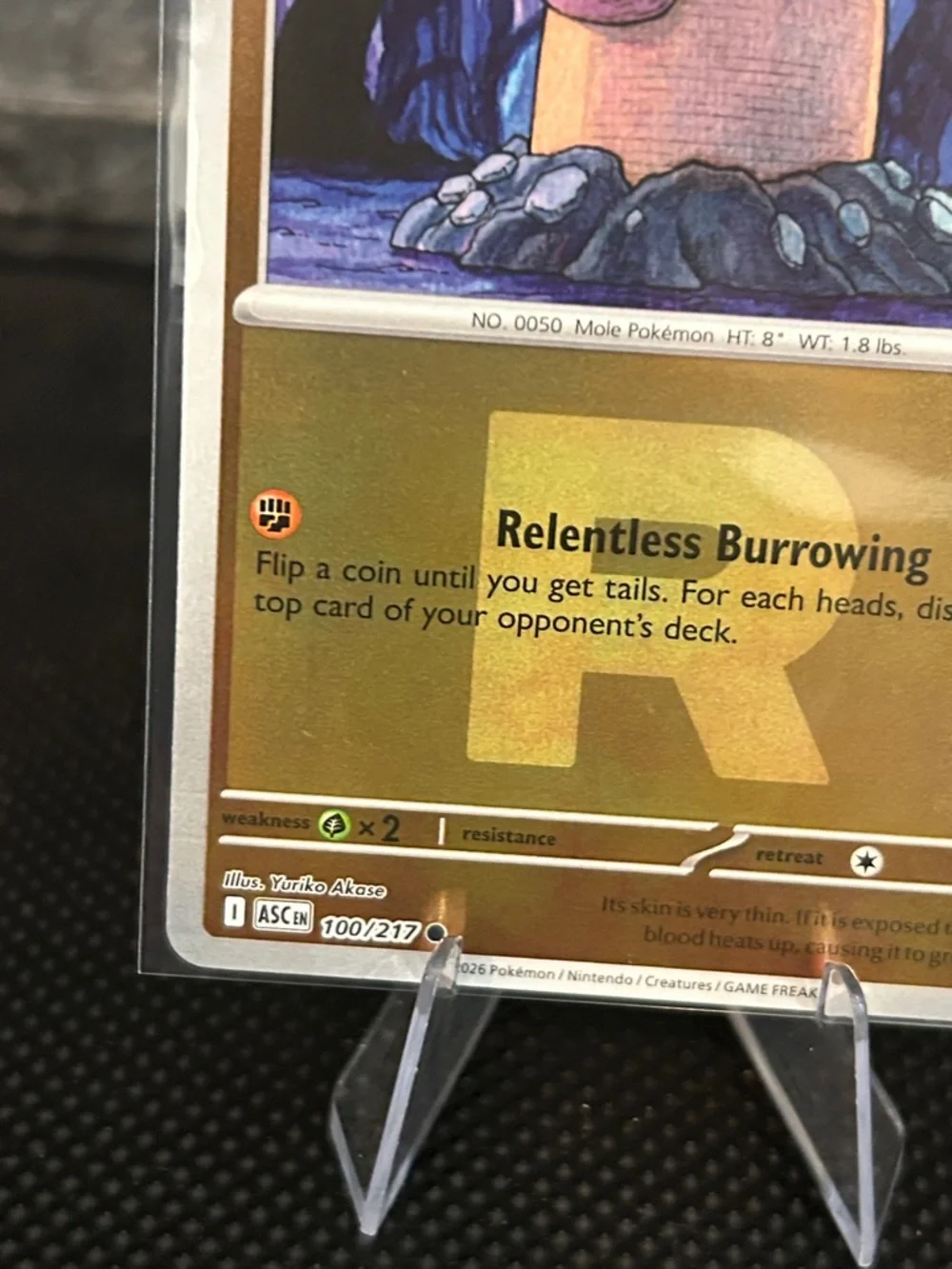 Pokemon‎ Diglett 100/217 Reverse Holo Rare from Ascended Heroes Set M/NM